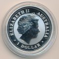 Австралия 1 доллар 2001 год - Год змеи. Восточный лунный календарь (с позолотой)