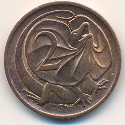 Австралия 2 цента 1989 год