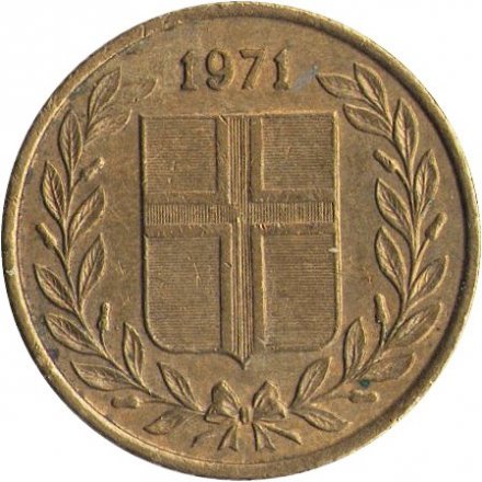 Исландия 50 эйре 1971 год - Герб