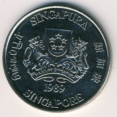 Сингапур 10 долларов 1989 год