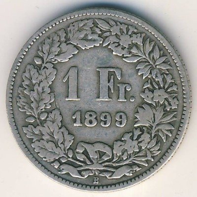 Швейцария 1 франк 1899 год