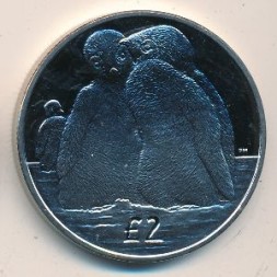 Монета Британская антарктическая территория 2 фунта 2013 год