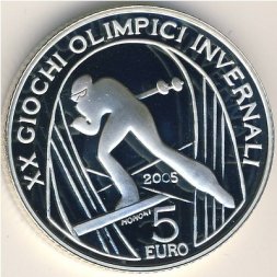 Италия 5 евро 2005 год