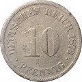 Германия 10 пфеннигов 1873 год (B)