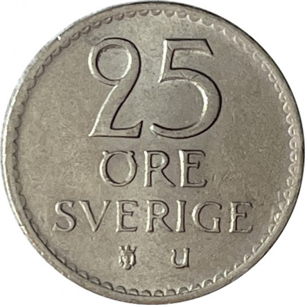 Швеция 25 эре 1966 год
