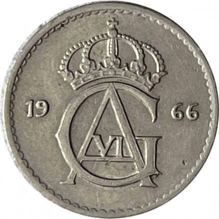 Швеция 25 эре 1966 год