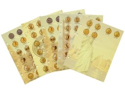 Комплект из 5 разделительных листов для Президентских юбилейных монет США - Стандарт OPTIMA