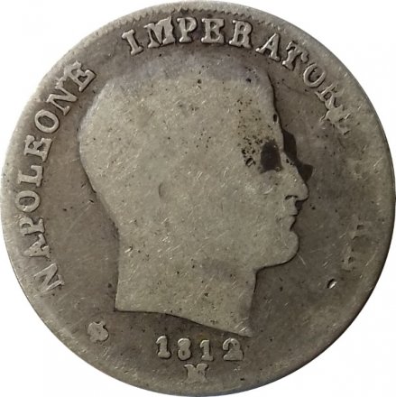 Италия 1 лира 1812 год (M)