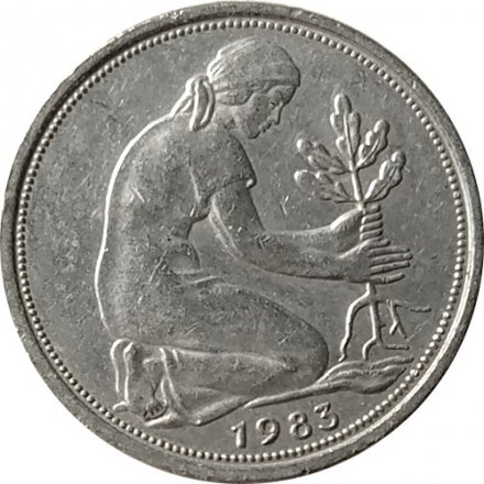 ФРГ 50 пфеннигов 1983 год (J)
