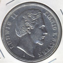 Бавария 5 марок 1874 год