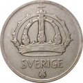 Швеция 50 эре 1947 год (серебро, &quot;SVERIGE&quot; на аверсе)
