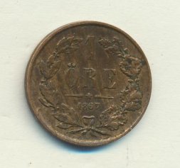 Швеция 1 эре 1867 год - Карл XV