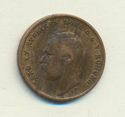 Швеция 1 эре 1867 год - Карл XV