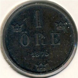 Швеция 1 эре 1875 год