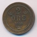 Швеция 2 эре 1885 год
