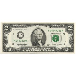 США 2 доллара 1995 год - F - XF