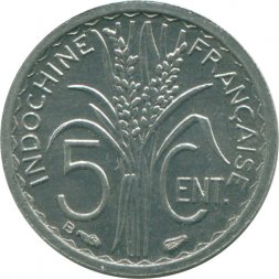 Французский Индокитай 5 центов 1946 год (B)
