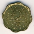 Цейлон 2 цента 1951 год