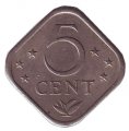 Антильские острова 5 центов 1975 год - Герб