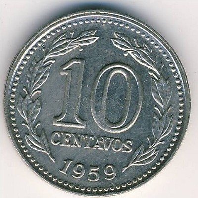 Аргентина 10 сентаво 1959 год