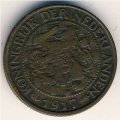 Нидерланды 1 цент 1917 год