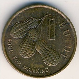 Монета Гамбия 1 бутут 1974 год - ФАО
