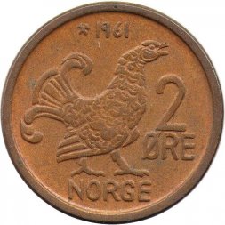 Норвегия 2 эре 1961 год