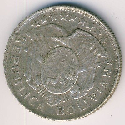 Боливия 50 сентаво 1904 год