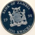 Замбия 1000 квача 1998 год