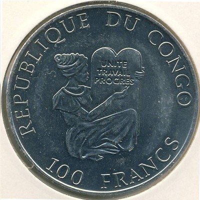 Конго 100 франков 1999 год