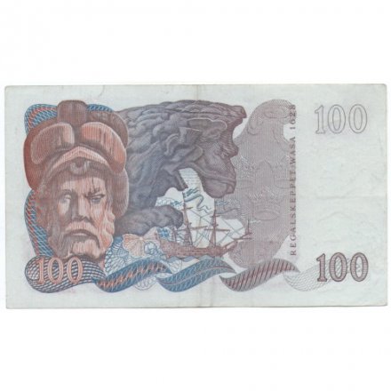 Швеция 100 крон 1981 год - Густав II Адольф - VF+