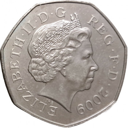 Великобритания 50 пенсов 2009 год BU