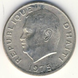 Монета Гаити 5 сентим 1975 год - Жан Клод Дювалье