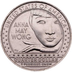 США 25 центов 2022 год - Анна Мэй Вонг (D)