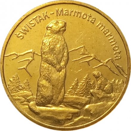 Польша 2 злотых 2006 год - Альпийский сурок