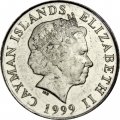 Каймановы острова 25 центов 1999 год