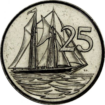 Каймановы острова 25 центов 1999 год