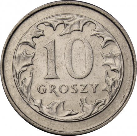 Польша 10 грошей 2009 год