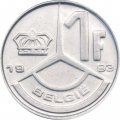 Бельгия 1 франк 1993 год BELGIE