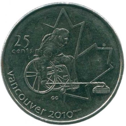 Канада 25 центов 2007 год - Кёрлинг на колясках