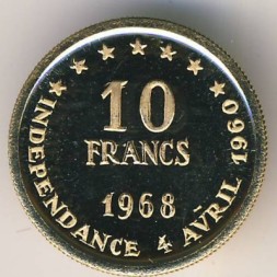 Сенегал 10 франков 1968 год