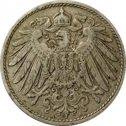 Германия 10 пфеннигов 1897 год (A)