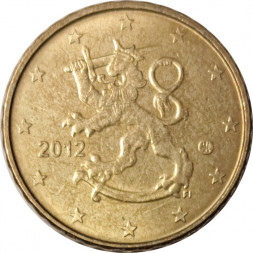 Финляндия 10 евроцентов 2012 год - Герб Финляндии