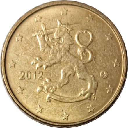 Финляндия 10 евроцентов 2012 год - Герб Финляндии