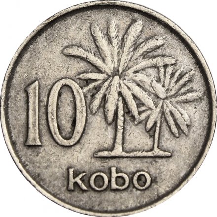 Нигерия 10 кобо 1989 год