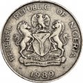 Нигерия 10 кобо 1989 год