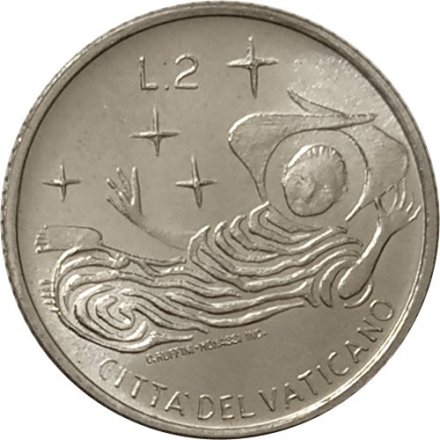 Ватикан 2 лиры 1969 год