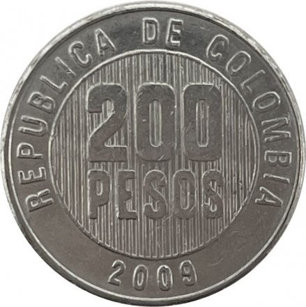 Колумбия 200 песо 2009 год