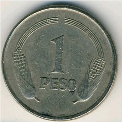 Колумбия 1 песо 1975 год
