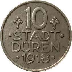 Нотгельд Германия 10 пфеннигов 1918 год - Ланд Дюрен